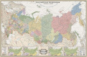 Карта России -ретро стиль