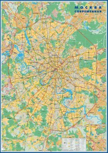 Настенная карта Москвы