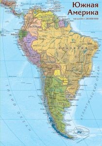 Картографический пазл-Южная Америка
