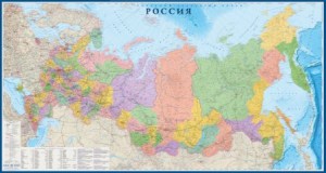 Политико-Административная карта России 1:3  295 х 158