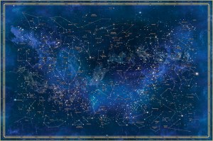 Скатерть -Звёздное небо 120х145 (Оксфорд)