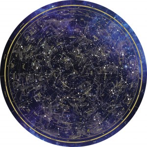 Скатерть Звёздное Небо круглая оксфорд диаметр 145 см